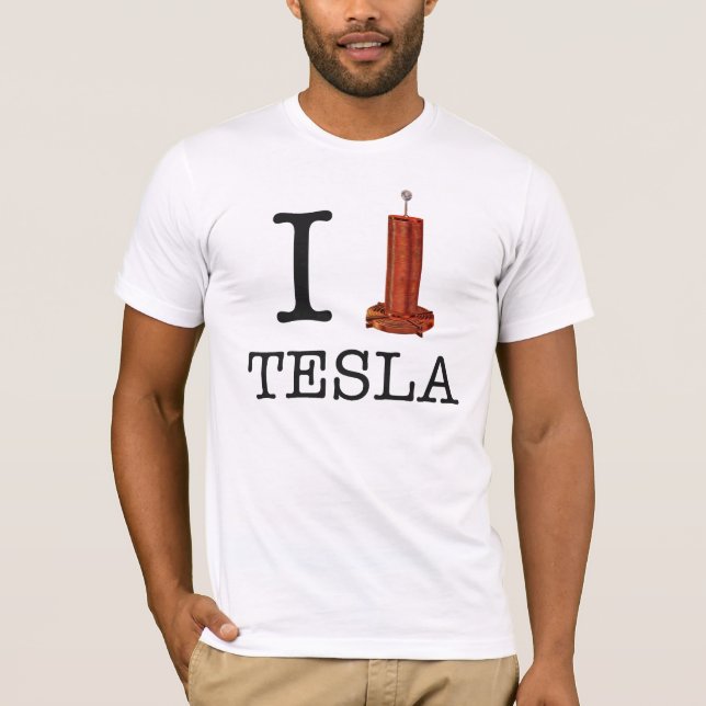Mim (coração) t-shirt da bobina de Tesla (Frente)