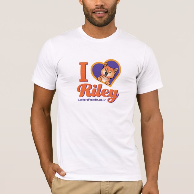 Mim dos homens t-shirt de Riley do "coração" (Frente)