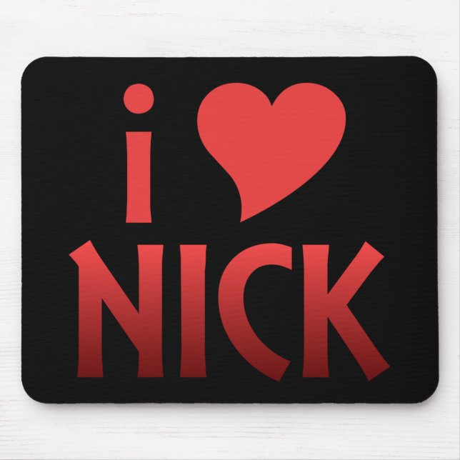Mim fã Mousepad de Nick do coração (Frente)