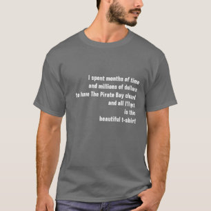 Mim fechado o t-shirt bonito da baía do pirata