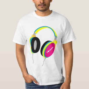 Mim música do coração - camisa dos fones de ouv
