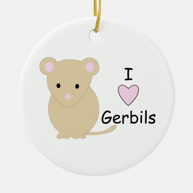 Mim ornamento dos Gerbils do coração (Frente)