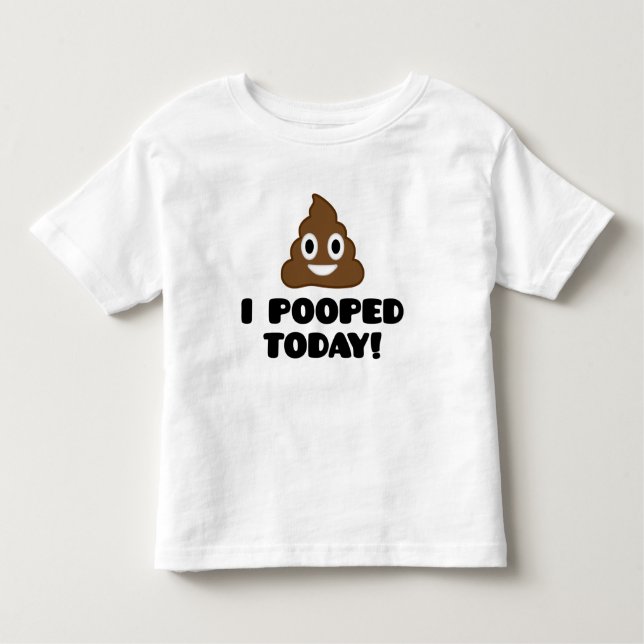 Mim Pooped hoje! Camisa dos miúdos (Frente)