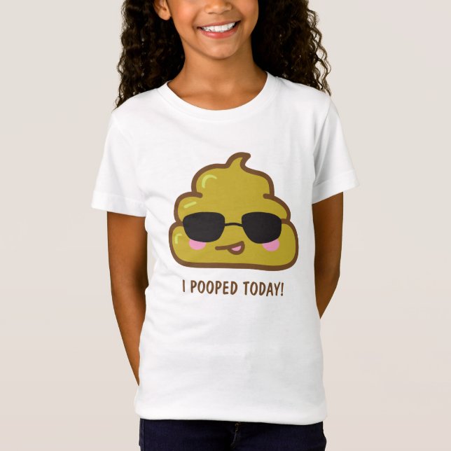 mim POOPED HOJE! Camisetas engraçadas (Frente)