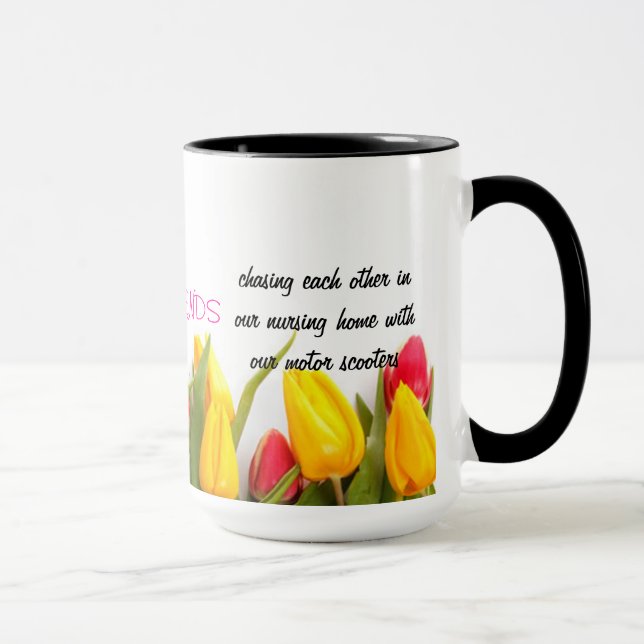 mim promessa mindinho. Design da caneca da tulipa (Direita)