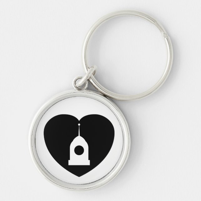 Mim servos <3! chaveiro no preto (Frente)