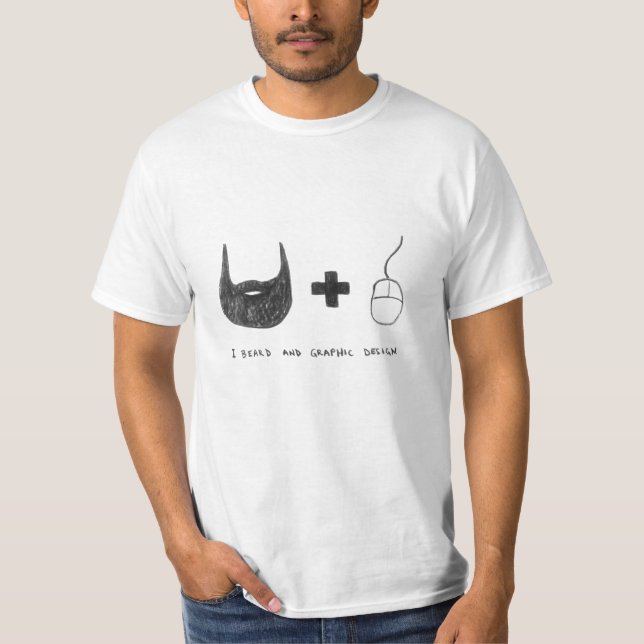 "Mim t-shirt da barba e do design gráfico" (Frente)