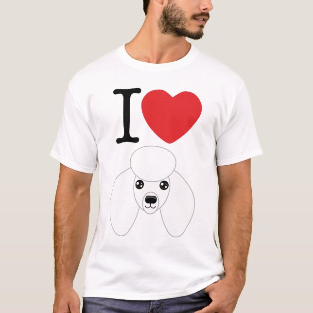 Mim t-shirt das caniches do coração (Frente)