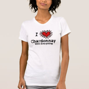 Mim t-shirt de Chardonnay do coração (amor)