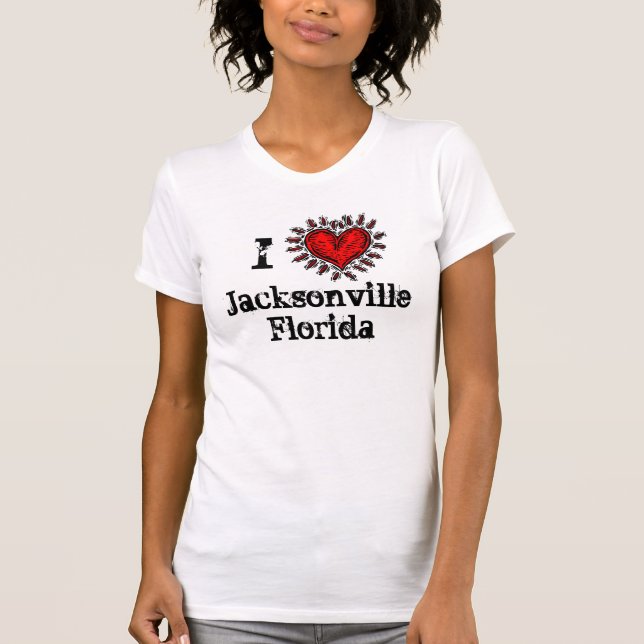 Mim t-shirt de Jacksonville Florida do coração (Frente)
