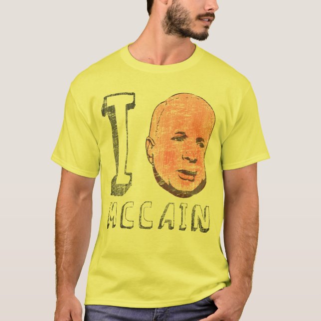 Mim t-shirt de John McCain do coração (Frente)