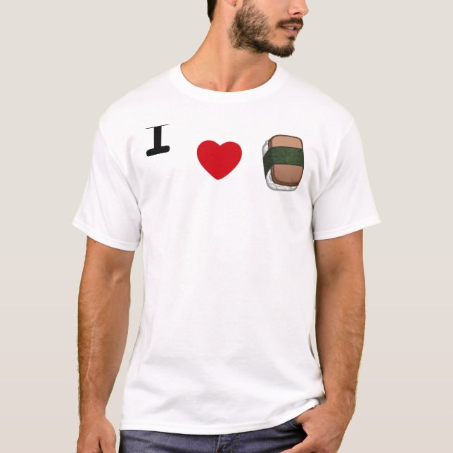 Mim t-shirt de Musubi do *heart* (branco) (Frente)