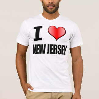 Mim t-shirt de New-jersey do ♥ - homens