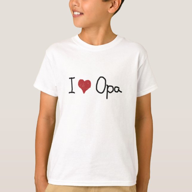 Mim t-shirt de Opa do coração (Frente)