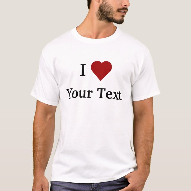 Mim t-shirt do coração (personalize) (Frente)