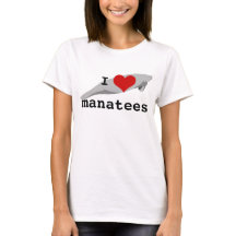 Mim t-shirt dos peixes-boi do coração - luz