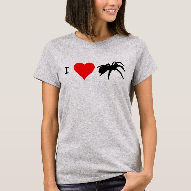 Mim t-shirt dos Tarantulas do coração (aço claro) (Frente)
