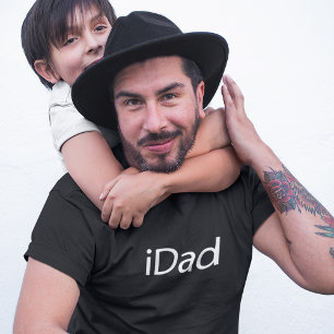 mim t-shirt preto do pai (iDad) - presente do dia