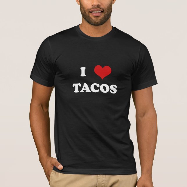 Mim Tacos do coração (para camisas escuras) (Frente)