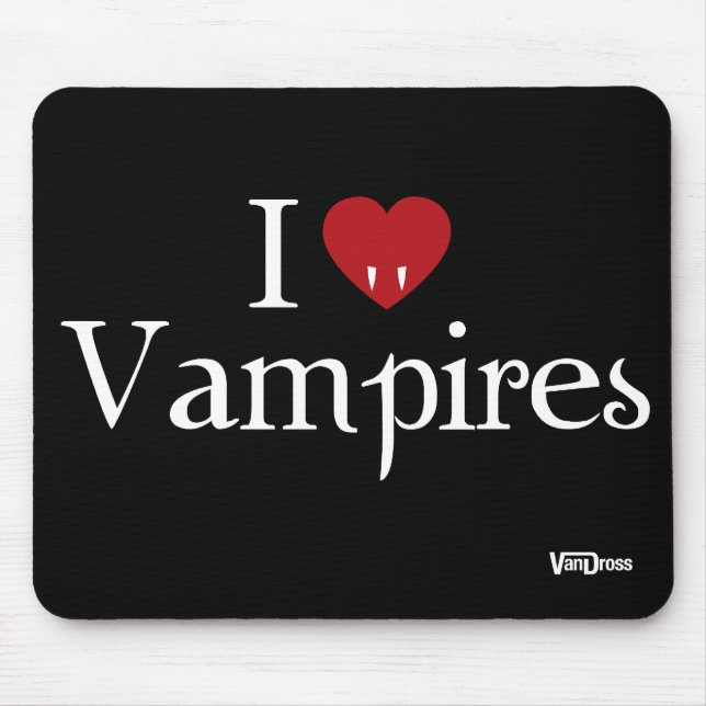 Mim vampiros Mousepad do coração (Frente)