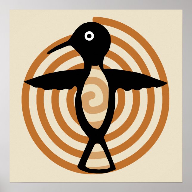 Mimbres Bird Art Poster (Frente)