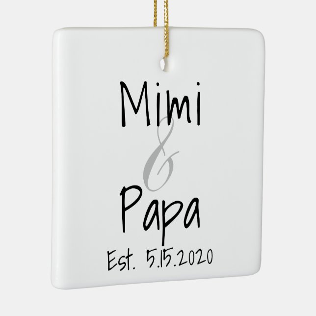 Mimi e Papa Primeiro Ornamento neto (Direito )
