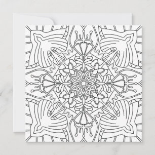 Mindful Summer: Cartão de Coloração Botânica Pacíf