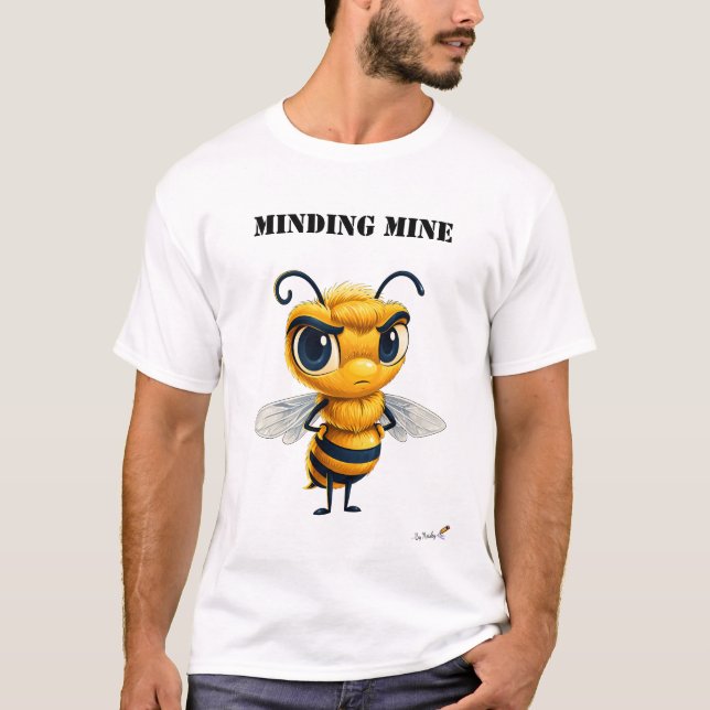 Minding Mine Funny Bee T-Shirt (Frente)