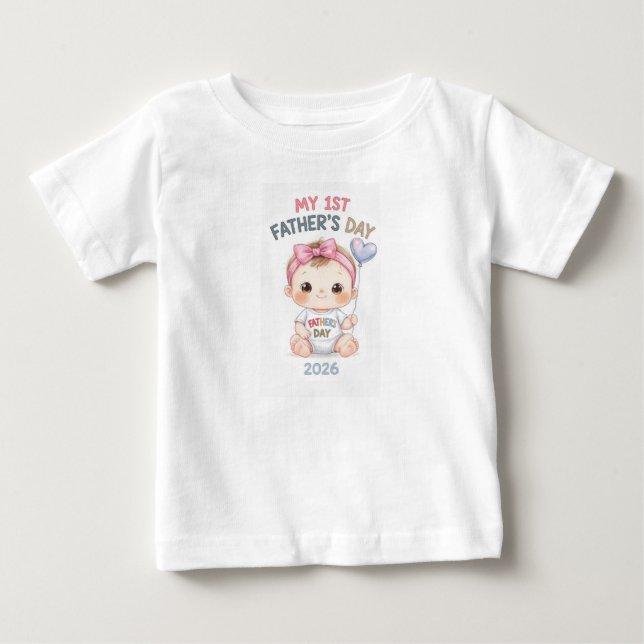 Minha 1ª Camisa de Bebê do Dia dos Pais - Primeiro (Frente)
