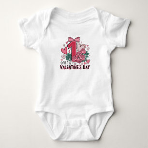 Minha 1ª Camiseta de Bebê do Dia dos Namorados