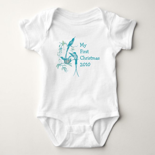 Minha 1ª camiseta de Natal de 2010 para bebê (Frente)