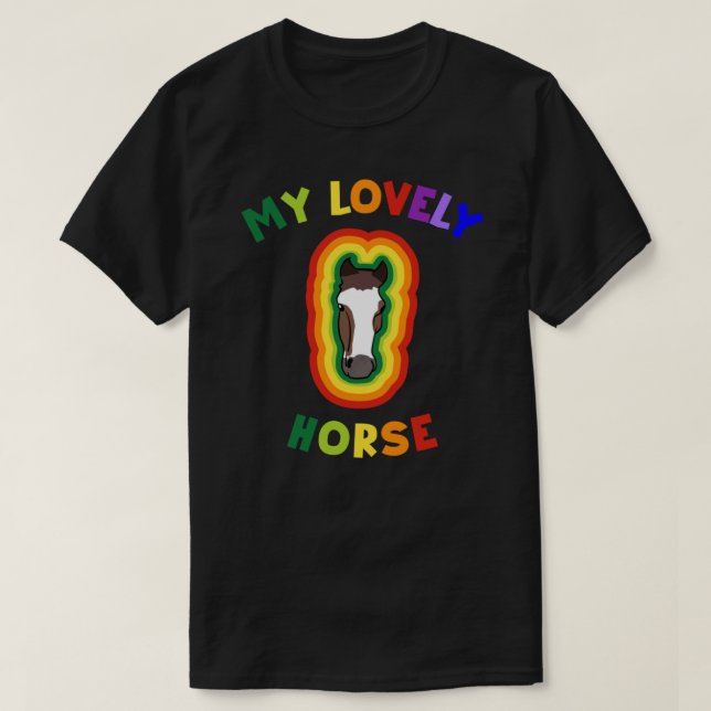Minha Adorável Camiseta Clássica de Cavalo (Frente do Design)