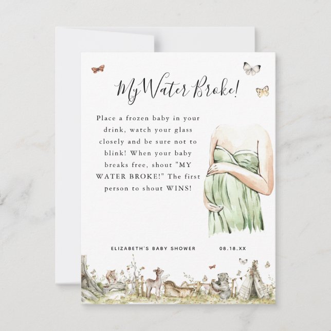 Minha Água Quebrou | Jogo Chá de fraldas (Frente)