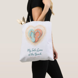Minha Alma Vive na Praia Bolsa Tote