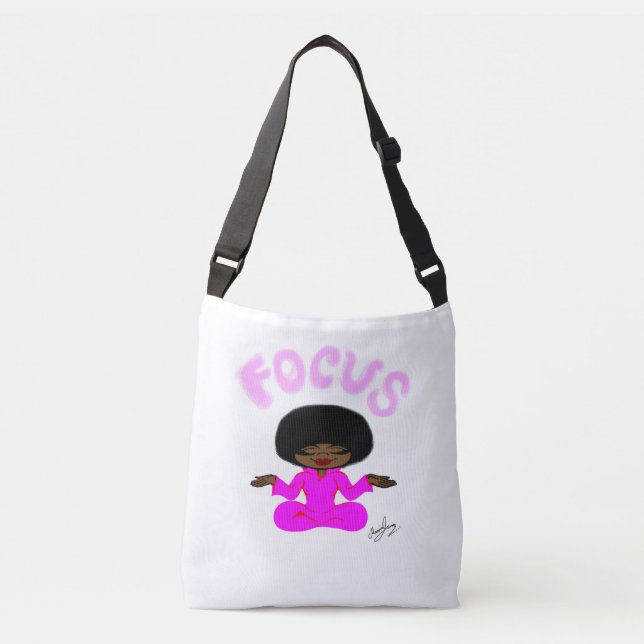Minha Assinatura Arte-Crossbody Tote Bag. (Frente)