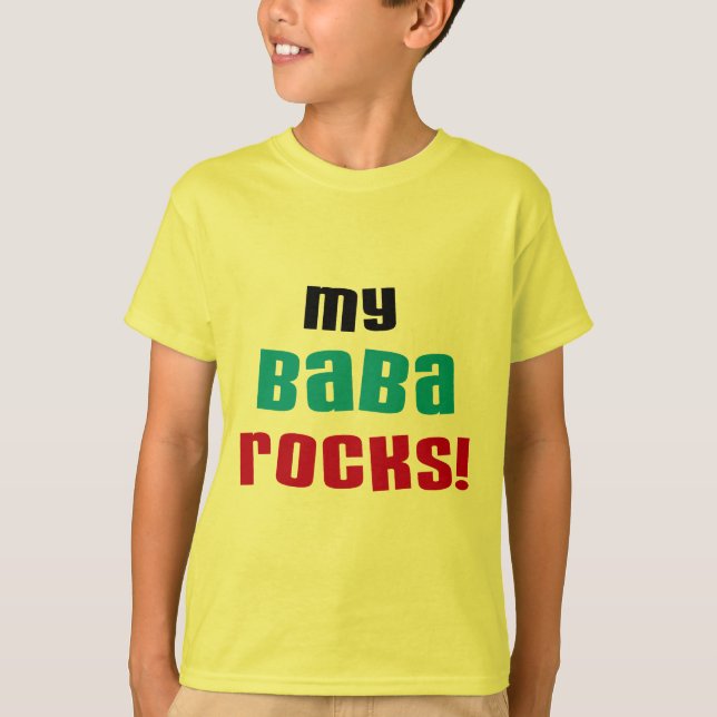 Minha Baba Rocks T-shirts e presentes (Frente)