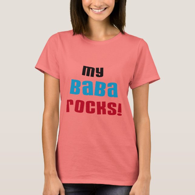 Minha Baba Rocks T-shirts e presentes (Frente)