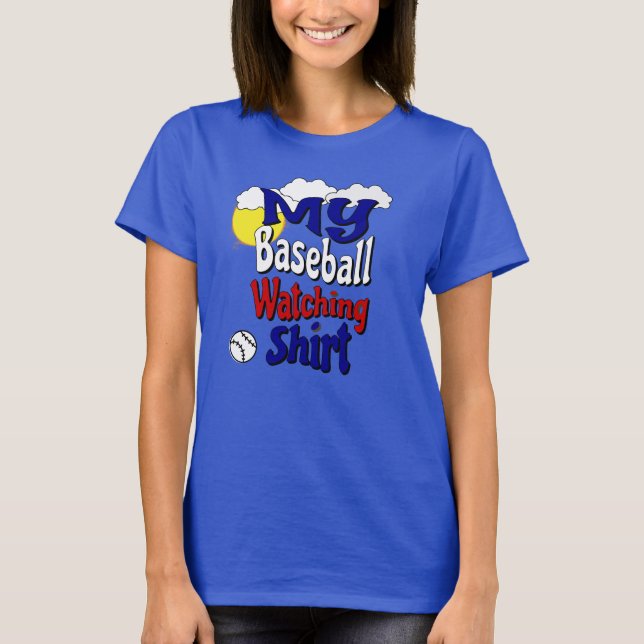 Minha Camisa De Baseball Assistindo (Frente)