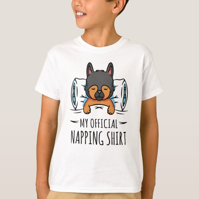 Minha camisa de dormir com o cão dormindo (Frente)