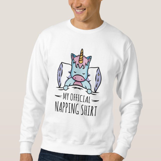 Minha camisa de dormir com Unicórnio dormindo (Frente)