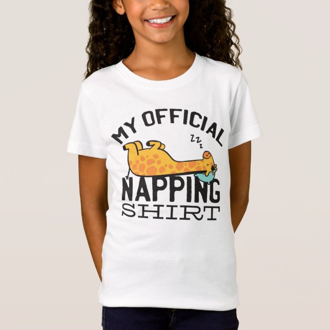 Minha camisa oficial de dormir - Girafa preguiçosa (Frente)