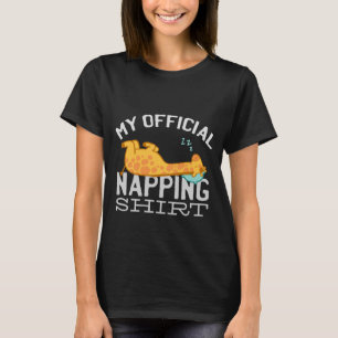 Minha camisa oficial de dormir - Girafa preguiçosa