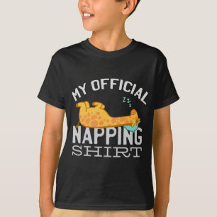 Minha camisa oficial de dormir - Girafa preguiçosa
