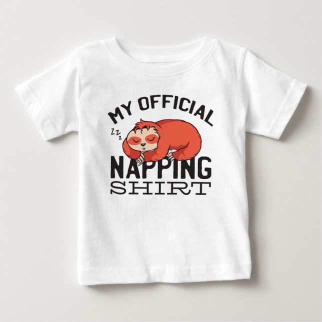 Minha camisa oficial de dormir - Preguiçoso Sloth (Frente)