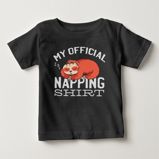 Minha camisa oficial para soneca Preguiça (Frente)