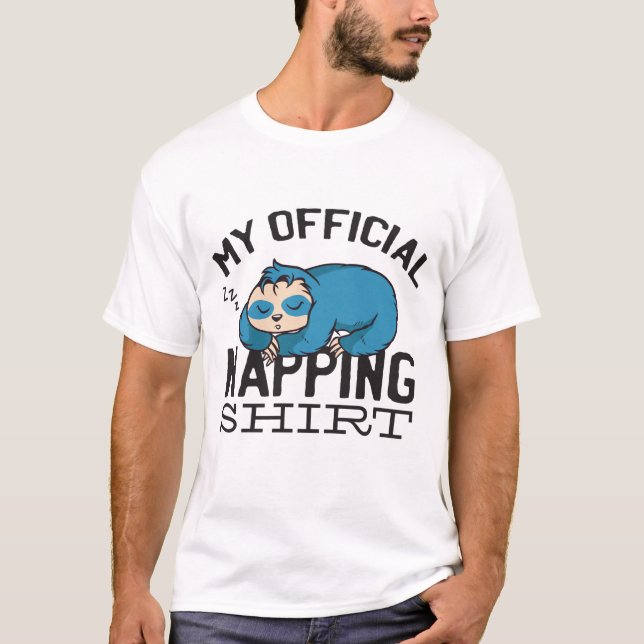 Minha camisa oficial para soneca - Preguiça dormin (Frente)