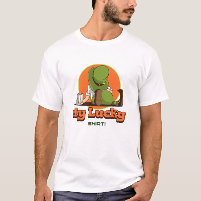 Minha camisa Sortuda! Rua, Humor do Dia de Patrick (Frente)