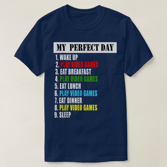 Minha Camisa Video games Perfeita (Frente do Design)