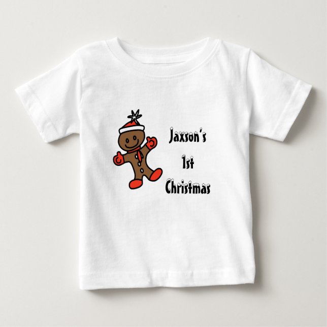 Minha camiseta bebê de pão de Natal de 1rua (Frente)