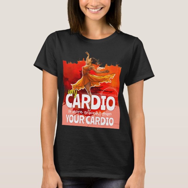 Minha Camiseta Cardio é Mais Graciosa para Meninas (Frente)